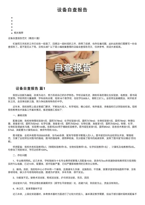 设备自查报告
