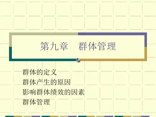 第九章-群体管理精选全文