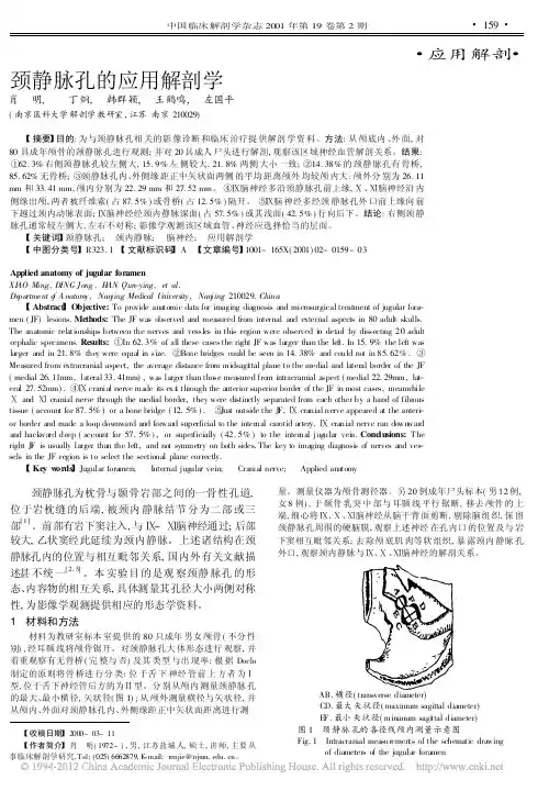颈静脉孔的应用解剖学