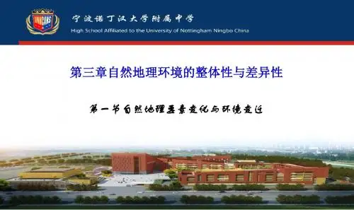 自然地理要素变化与环境变迁ppt课件