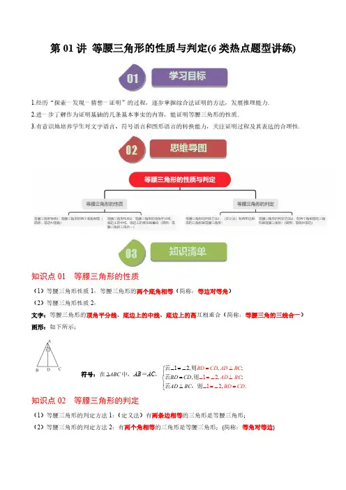 等腰三角形的性质与判定(6类热点题型讲练)(解析版) 八年级数学下册