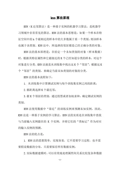 knn算法原理