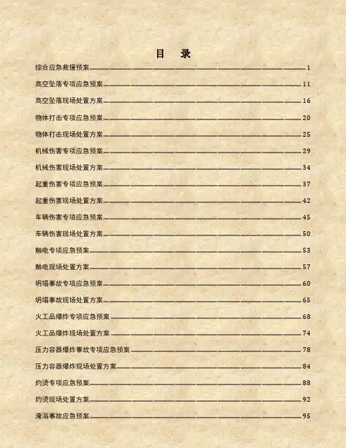应急预案现场处置方案汇编(200页)