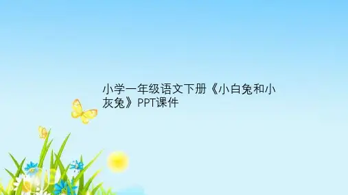 小学一年级语文下册《小白兔和小灰兔》PPT课件