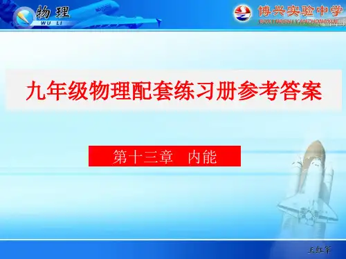 人教版初中物理配套练习册参考答案第十三章