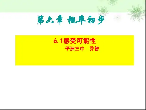 最新北师大版七年级数学下第六章 概率初步