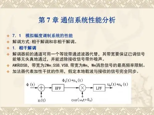 通信课件7通信系统性能分析