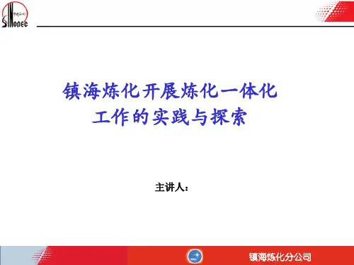 镇海炼化开展炼化一体化工作的实践与探索