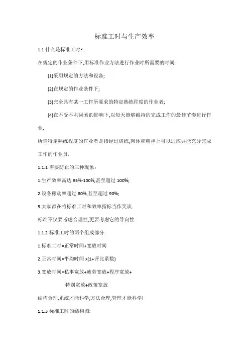 标准工时与生产效率