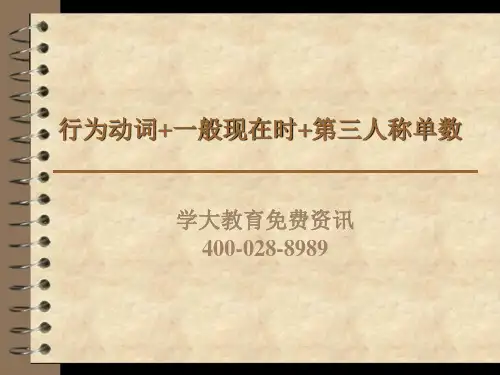 行为动词一般现在时第三人称单数
