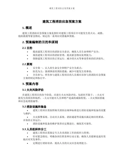 建筑工程消防应急预案方案