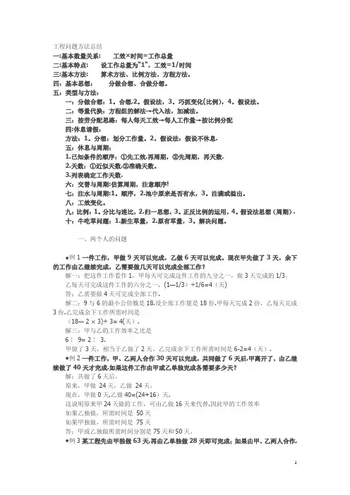 工程问题方法总结一