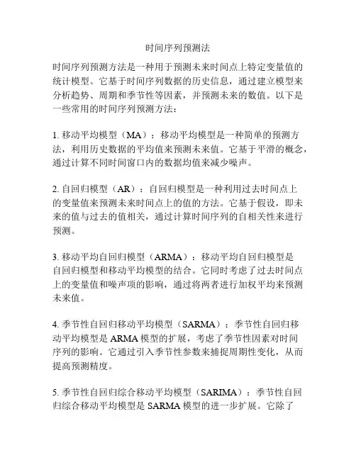 时间序列预测法
