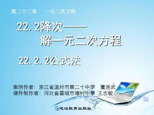 22.2.2公式法