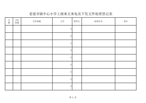 文件登记表