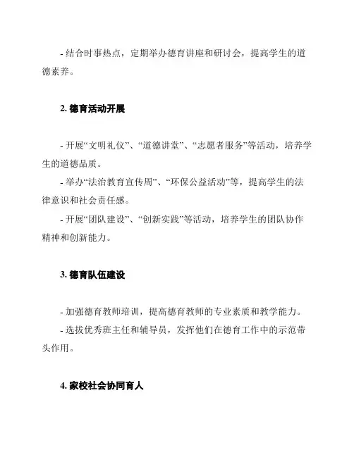 德育项目执行情况报告