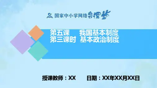 5.3《基本政治制度》PPT课件(道德与法治部编版八年级下册)