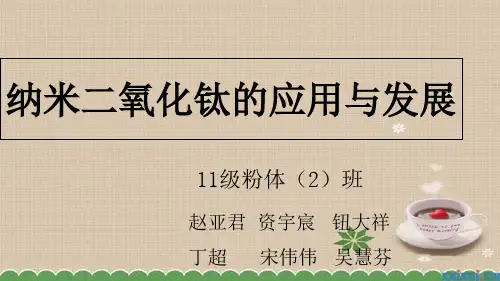 纳米二氧化钛的应用与发展讲义(PPT 78页)