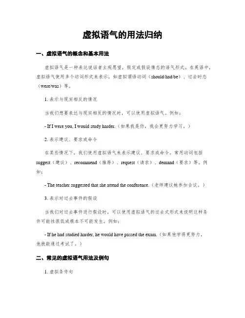 虚拟语气的用法归纳