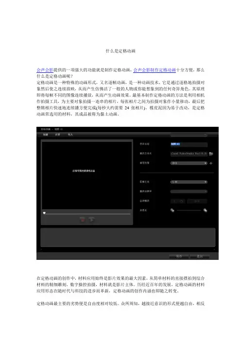 什么是定格动画