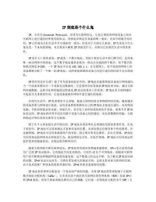 IP到底是个什么鬼