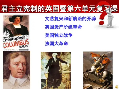 人教部编版初中九年级上册历史 第六单元复习课件(17张)