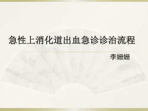 急性上消化道出血急诊诊治流程