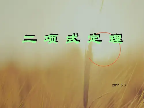 最新-高中数学 二项式定理教学课件 北师大版选修2-3 精品 