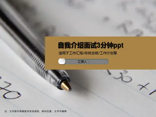 自我介绍面试3分钟ppt合集(4套)