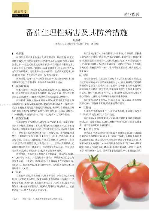 番茄生理性病害及其防治措施 