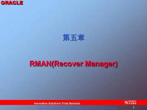oracle技术文档 第五章 Recovery Manager(RMAM)概述