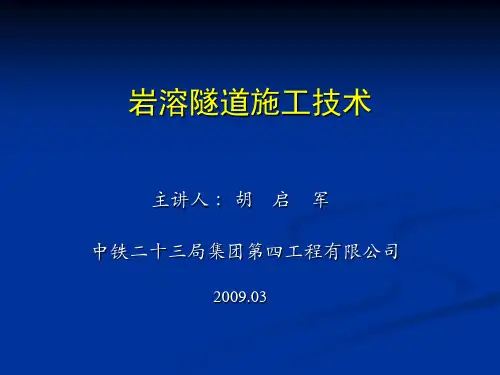 岩溶隧道课件