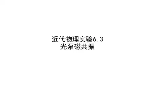 近代物理实验6-3光泵磁共振