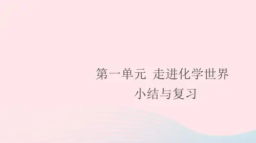 2019秋九年级化学上册第一单元走进化学世界复习课件(新版)新人教版