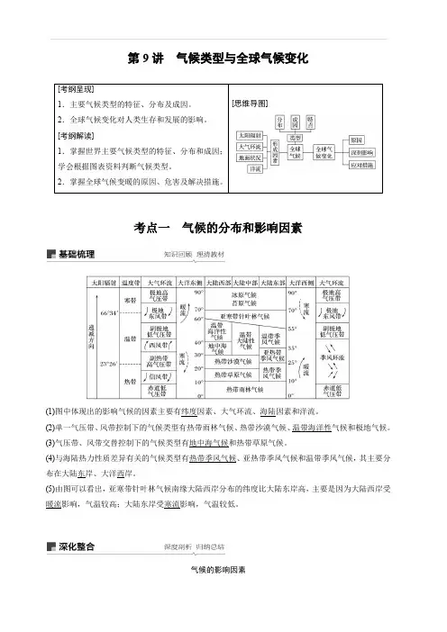 2020版高考地理新导学大一轮人教版江苏专用讲义：必修①第三章地球上的大气第9讲含解析