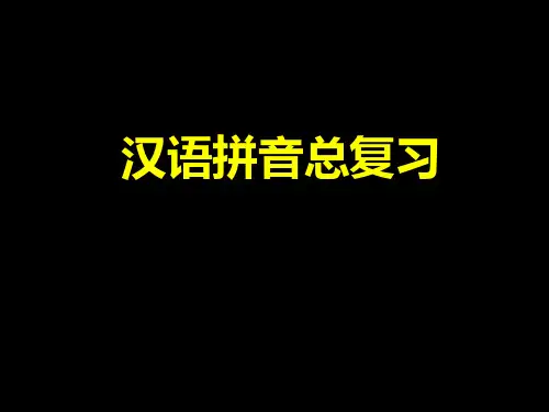 小学一年级拼音复习 全 