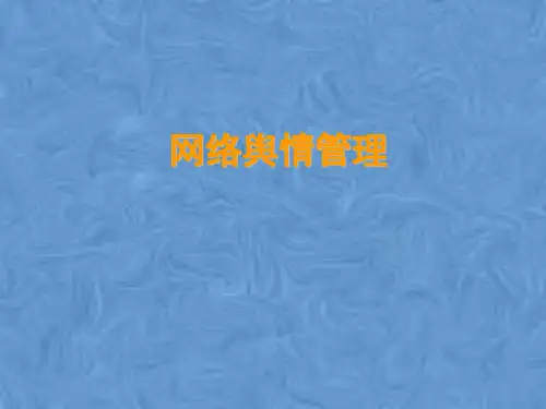 网络舆情管理课件
