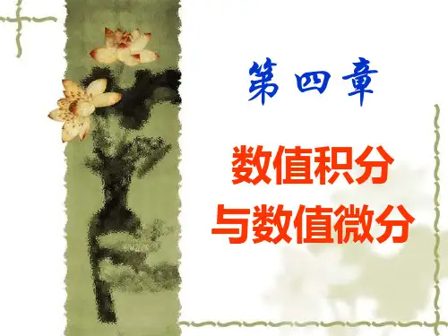 数值分析第四章数值积分与数值微分-PPT课件