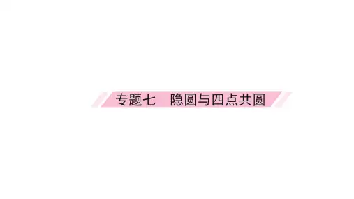 2024年广东九年级中考数学专题复习课件专题七+++隐圆与四点共圆