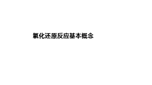 高中化学一轮复习课件：氧化还原反应基本概念