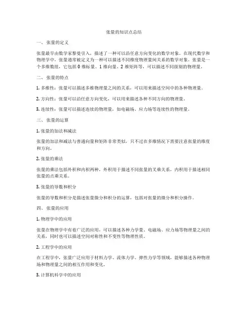 张量的知识点总结