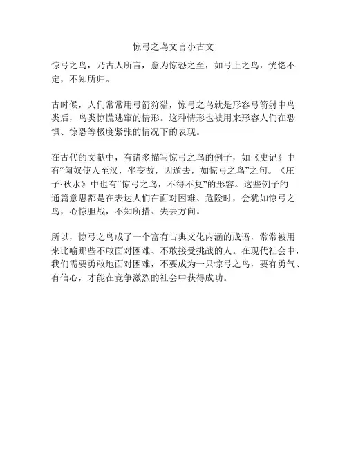惊弓之鸟文言小古文