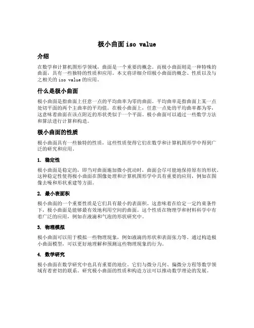 极小曲面iso value