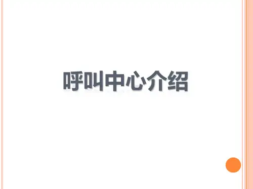 呼叫中心介绍精品PPT课件