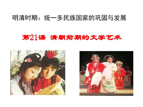 部编版历史清朝前期的文学艺术PPT实用课件