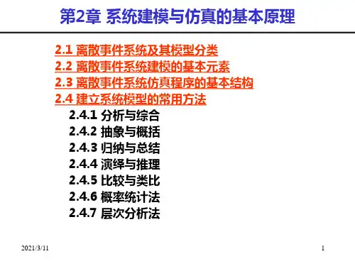 系统建模与仿真的基本原理