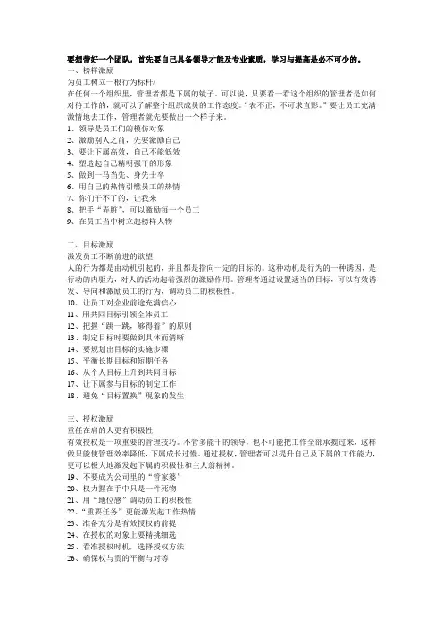 如何带好团队