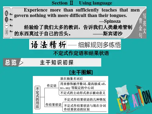 2019-2020学年新课程同步外研版高中英语必修第二册课件：UNIT 3 On the move Section Ⅱ Using language