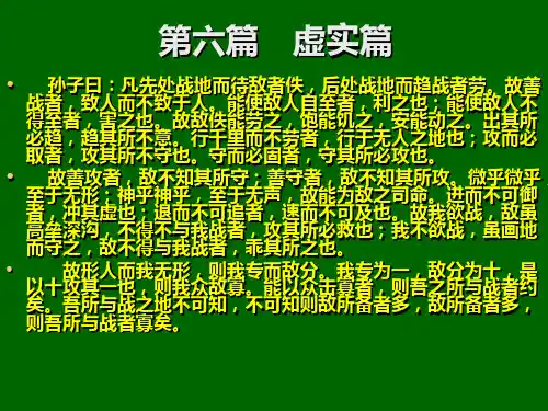 孙子兵法虚实篇
