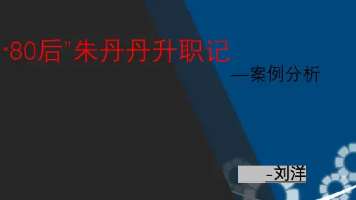 -朱丹丹案例分析